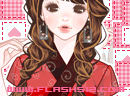 新春红艳韩服女郎