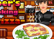 Bieber's  Cooking Pizza