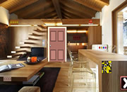 Wooden House Interior Escape